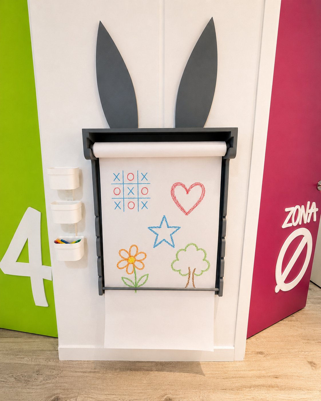 Zona creativa para niños en la clínica Mamuelas KIDS, Bogotá